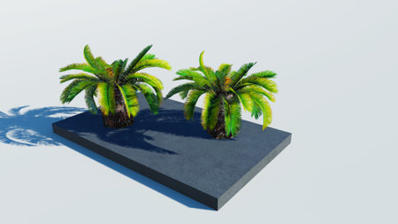 Rendering of palm treesの写真素材