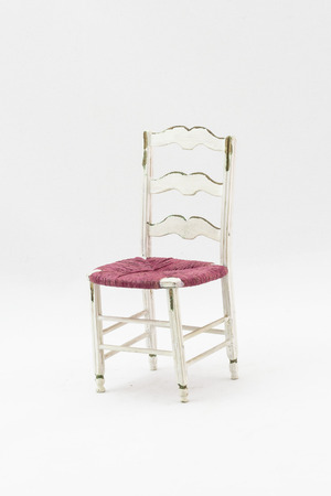Retro white Windsor Chairの写真素材