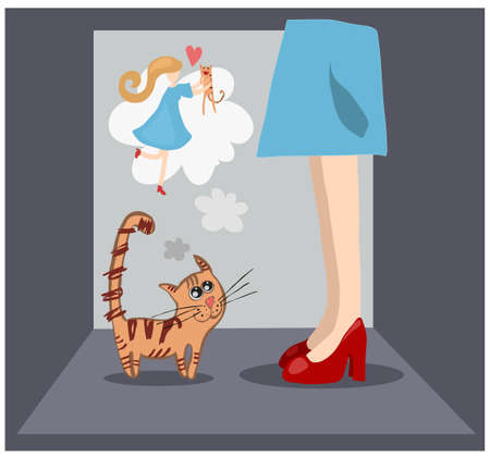 all cat need is loveのイラスト素材