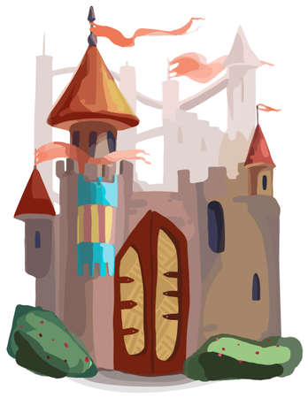 fantasy castleのイラスト素材