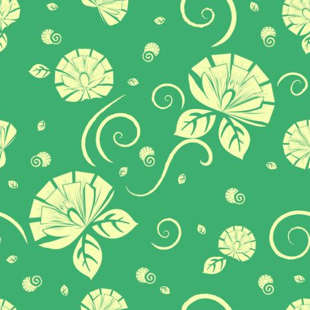 Repeat Pattern design of Flowers with square petalsのイラスト素材