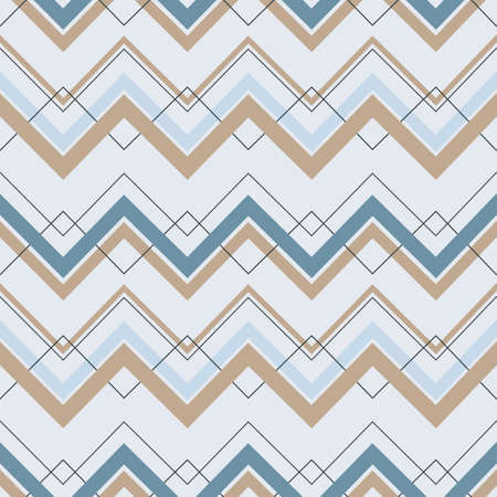 Zig zag lines seamless repeating patternのイラスト素材