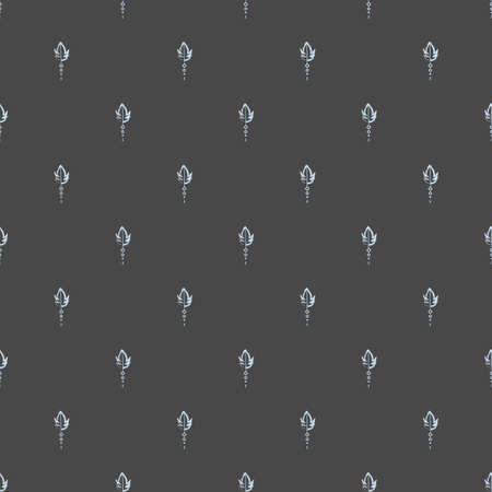 Little leaves and dots seamless patternのイラスト素材