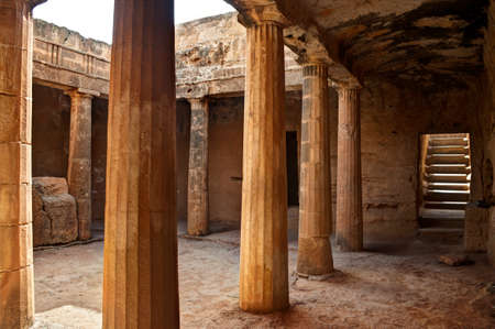 archaeological park Tombs of the Kings in Paphos, Cyprusの写真素材