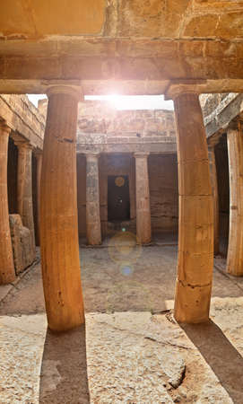 Tombs of the Kings archaeological park in Paphos, Cyprusの写真素材