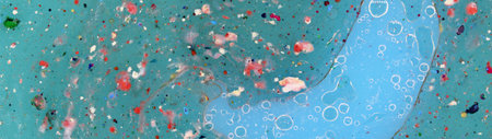 close-up abstract background with colorful drops