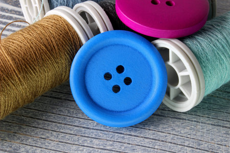 sewing accessories on a background