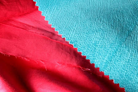 close-up colored fabric texture backgroundの写真素材