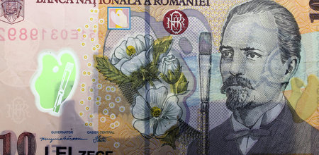 close-up banknote detail on a background