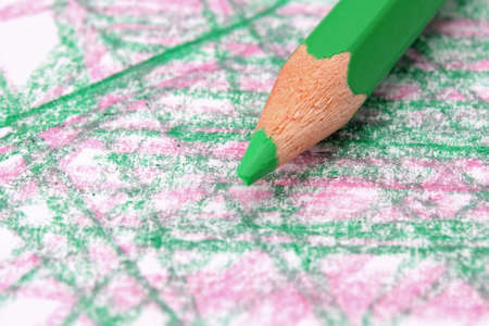 close-up colored crayons on a backgroundの写真素材