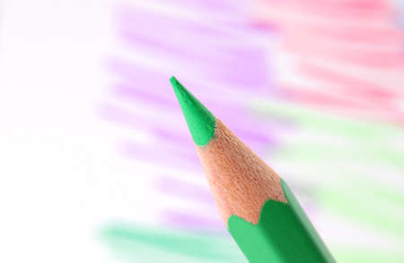 close-up colored crayons on a backgroundの写真素材