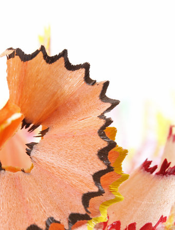 colored pencils and sharpener residues