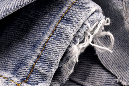 close-up blue jean fabric texture detail background