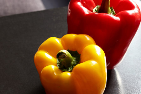yellow and red bell pepper