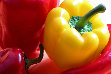 yellow and red bell pepper