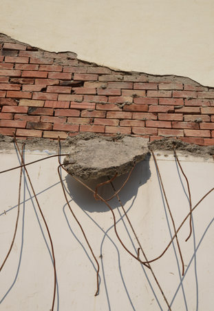 details of a destroyed building