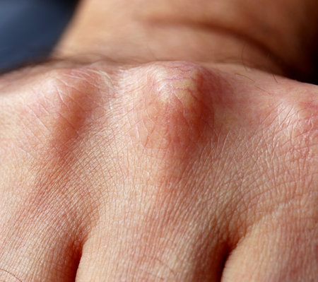 close-up hand of a personの写真素材