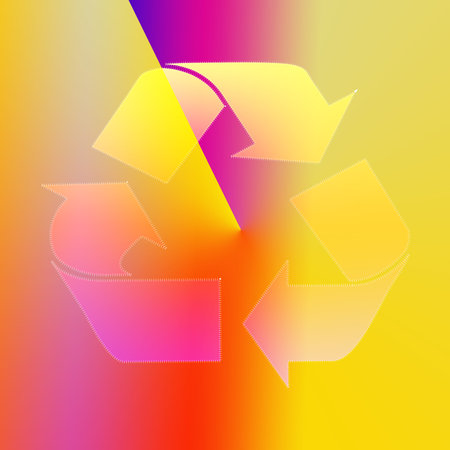 illustration colorful recycling symbol background