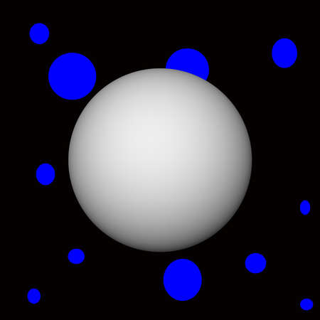 3d render illustration of a colorful sphere isolated on black backgroundの写真素材