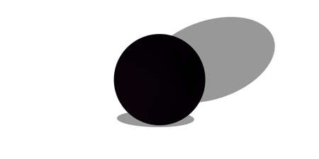 3d render illustration of a black and white sphere isolated on white backgroundの写真素材