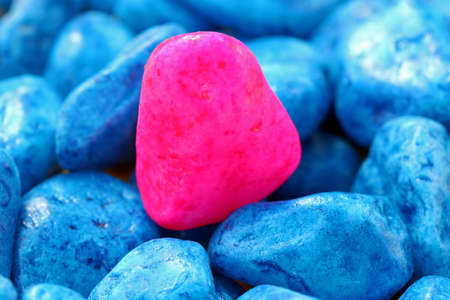 red and blue pebbles backgroundの写真素材