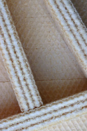 close-up slice of wafer on a backgroundの写真素材
