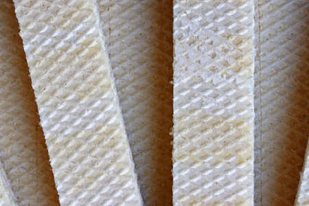 close-up slice of wafer on a backgroundの写真素材