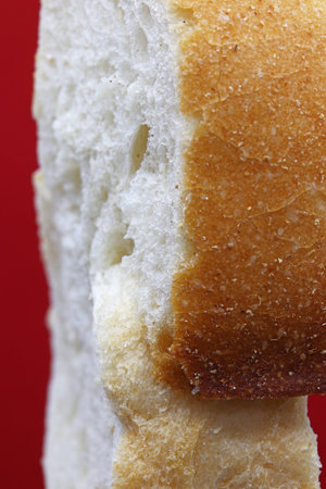 close-up of a slice of bread detail