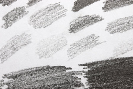 various pencil strokes isolated on white paper