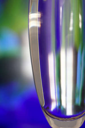 glass of water on colorful backgroundの写真素材