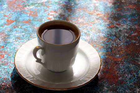 cup of Turkish coffee on the tableの写真素材
