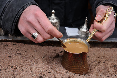 a glass of Turkish tea on table