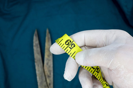 measuring tape in a man's hand