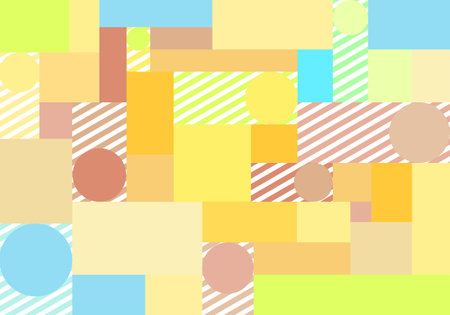 Abstract bright summer background with the colors of the waves on the sand, geometric elements and...