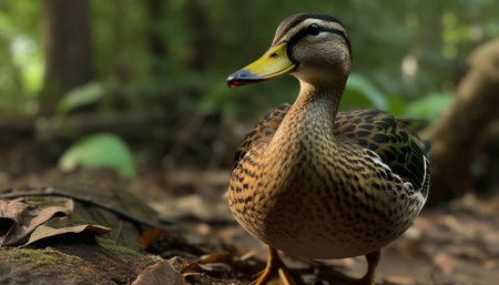 Female mallard duck (Anas platyrhynchos)の素材