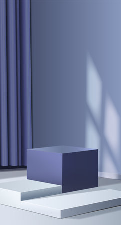 abstract background with podiums for product presentation.の写真素材