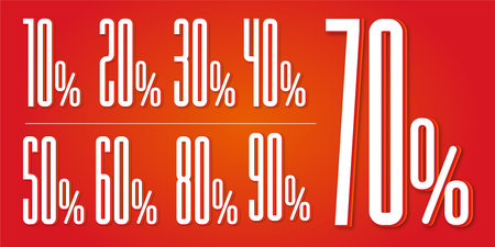 percentage off, discount banner design template, vector illustration
