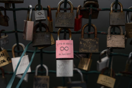 Love locks on a bridge in Switzerland.