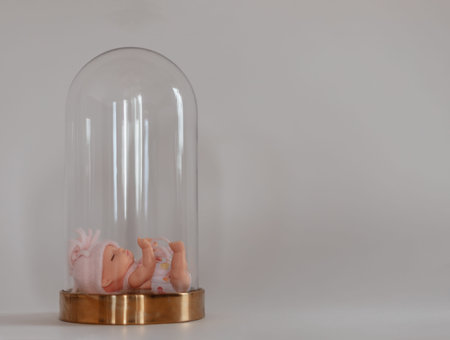 Protect your child from danger. Creative idea of isolation. Idea COVID-19 viral pandemic, protection...