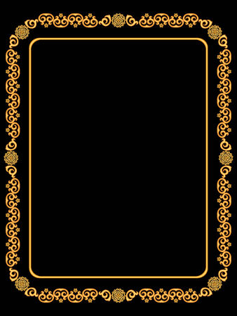 Frame goldenのイラスト素材