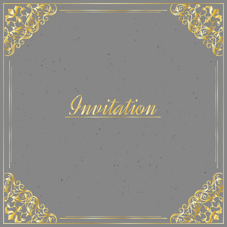 Vintage background, antique, victorian gold ornament, baroque frame,template for designの写真素材