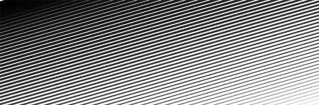 Black diagonal lines with a transition from thin to thick thickness. Striped gradient wallpaper drawn in ink. Abstract geometric background with monochrome stripe texture. Vector illustration.のイラスト素材