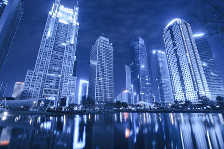 Shanghai night scenesのeditorial素材