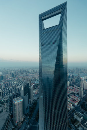 Shanghai building sceneryのeditorial素材