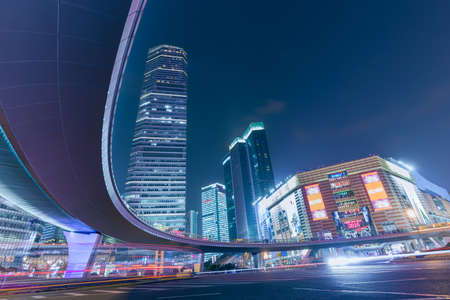 Shanghai night scenesのeditorial素材