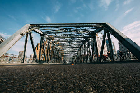 Shanghai garden bridge, waibaidu bridgeのeditorial素材