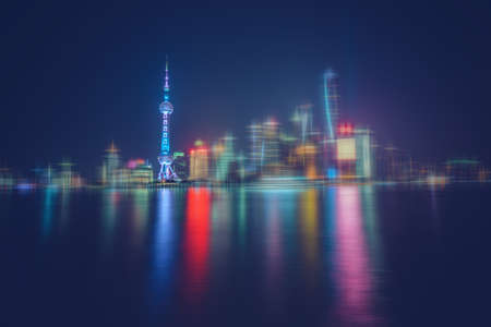 Shanghai at nightのeditorial素材