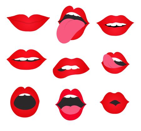 lips pattern vector illustrationのイラスト素材