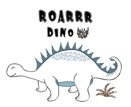 cute dinosaur print . childish vector illustration for kids t shirt, clothesのイラスト素材