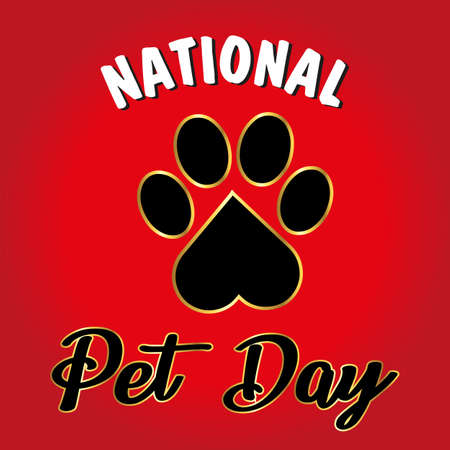 National Pet Day card or background. vector illustration.のイラスト素材
